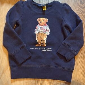 Ralph Lauren Navy Polo Bear Americana Sweatshirt 4T